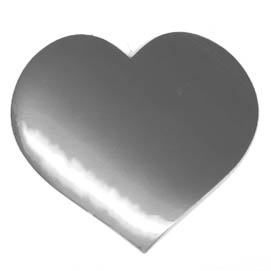 Spiegelglanz-Herz 9.2cm silber